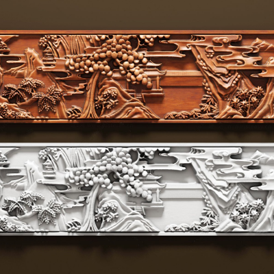 新中式山水木雕