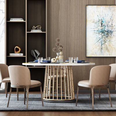 现代餐桌椅组合