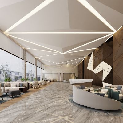 现代售楼处大堂区