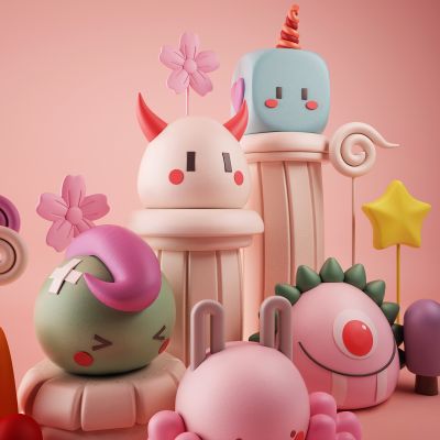 现代网红萌宠玩具摆件