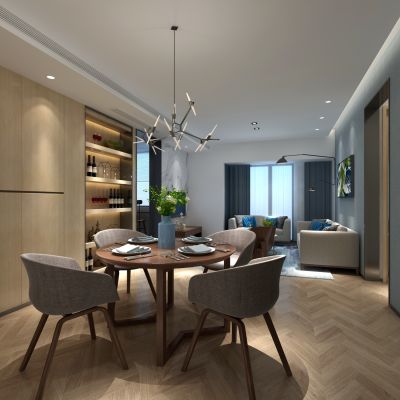 现代餐厅 样板间