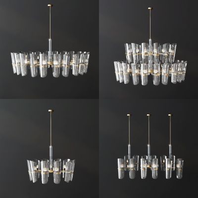 现代轻奢金属玻璃吊灯