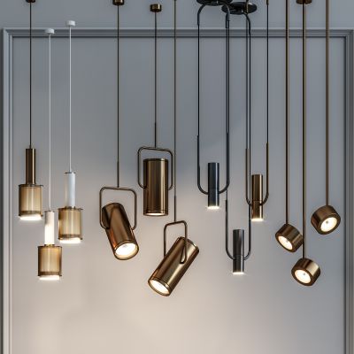 现代北欧金属装饰吊灯组合