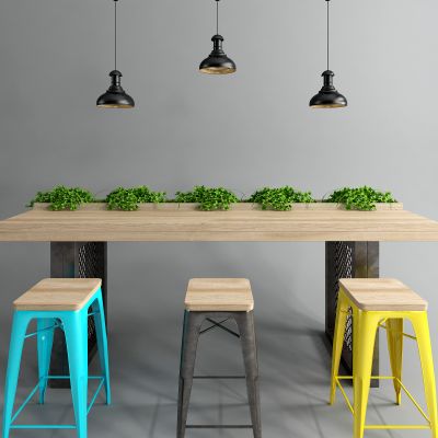 工业风桌椅组合