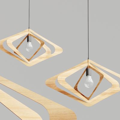 现代创意个性木质吊灯