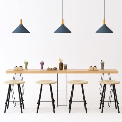 北欧餐桌椅 吊灯 茶桌椅