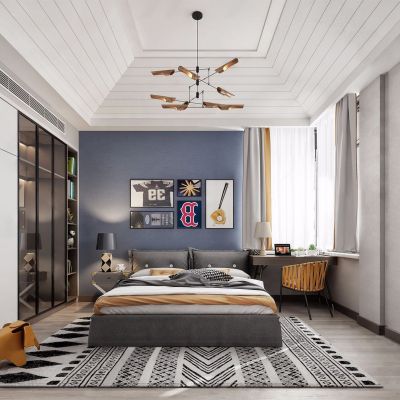 现代男孩儿童房