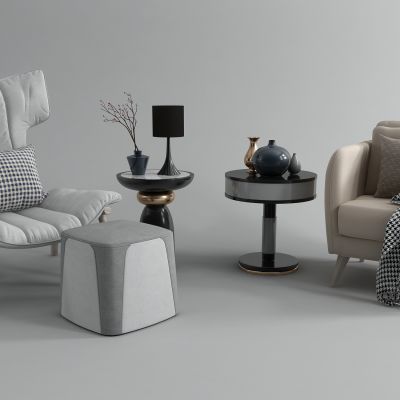 现代休闲椅茶几组合