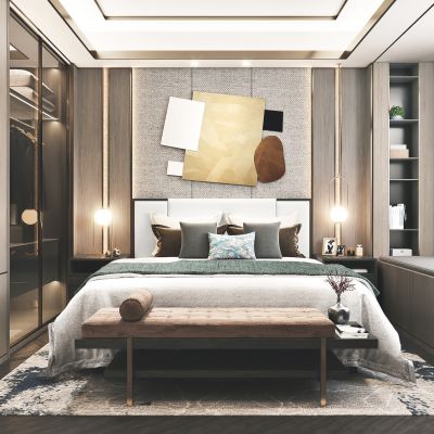 新中式现代新中式卧室