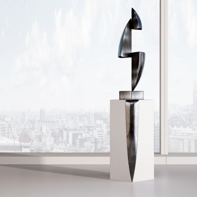 现代雕塑装饰摆件组合 样板房会所 售楼处旋转楼梯  酒店雕塑雕刻金属饰品