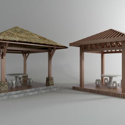 现代小建筑亭子