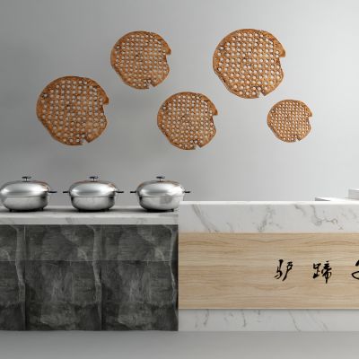 现代自助火锅餐台