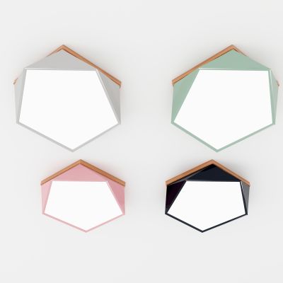 北欧多彩五边形吸顶灯