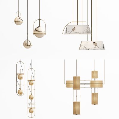 新中式吊灯组合