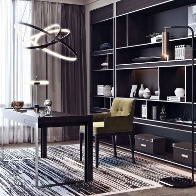 现代高级灰书房