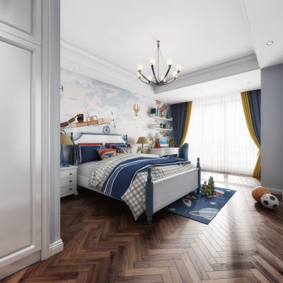 美式轻奢男孩房 儿童房