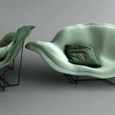 现代叶子休闲椅