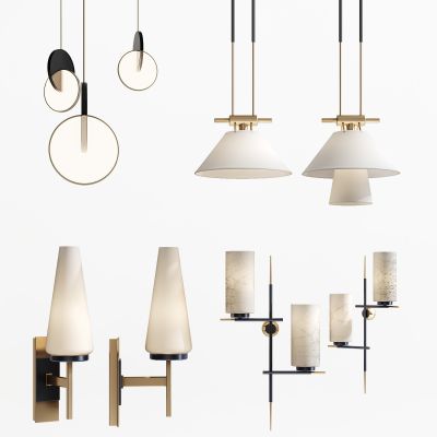 新中式壁灯吊灯组合