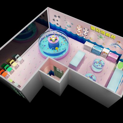 现代儿童婴儿洗澡游泳馆