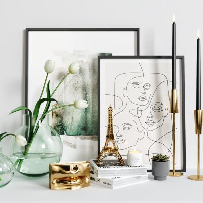 北欧nis风玻璃透明装饰花瓶