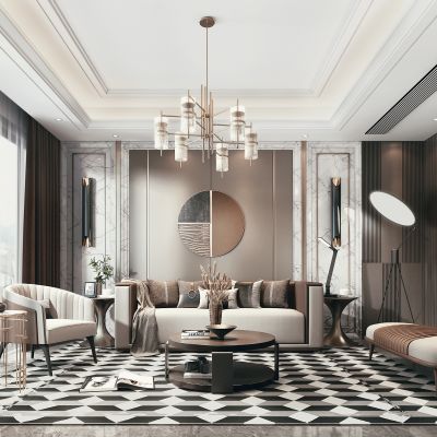 现代轻奢风格客厅