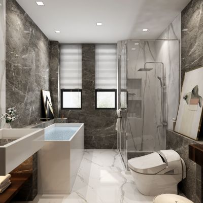 现代简约轻奢卫生间