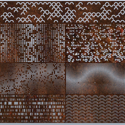 穿孔吧 铝板 景观围墙 冲孔板 隔断屏风