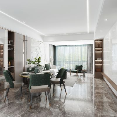 现代客餐厅 现代沙发