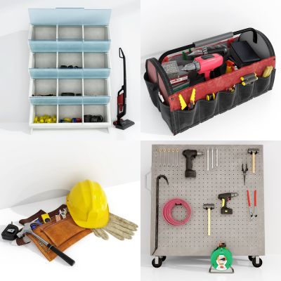 现代扳手冲击钻，五金工具箱，吸尘器，