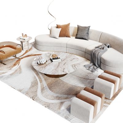 现代沙发茶几组合