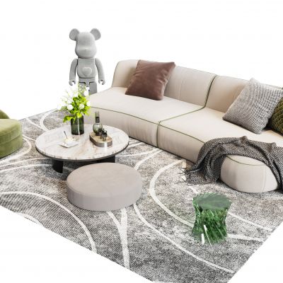 现代沙发茶几组合