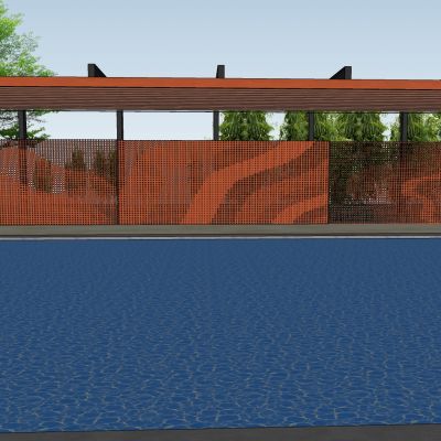 穿孔吧 铝板 景观围墙 冲孔板 隔断屏风 门头 乡村 锈板