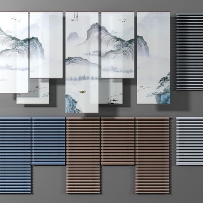 现代百叶帘纱帘卷帘组合