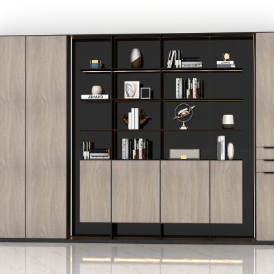 现代书房书柜，书架，储物柜