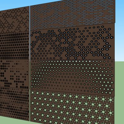 穿孔吧 铝板 景观围墙 冲孔板 隔断屏风