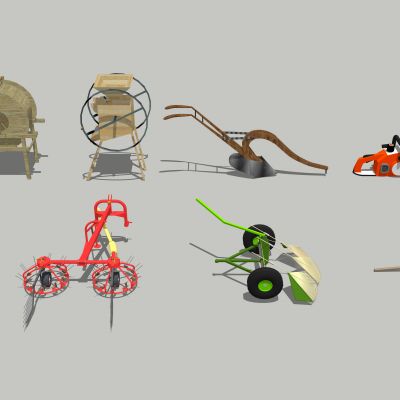 中式打草机 水车 伐木机 农业用具