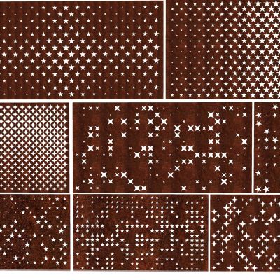 穿孔吧 铝板 景观围墙 冲孔板 隔断屏风 门头 乡村 锈板