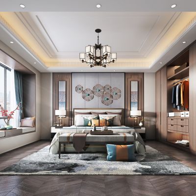 新中式卧室主人房