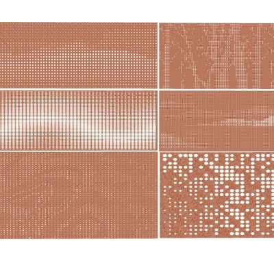 穿孔吧 铝板 景观围墙 冲孔板 隔断屏风 门头 乡村 锈板