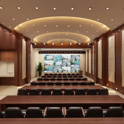 现代会议厅 会议室3D模型
