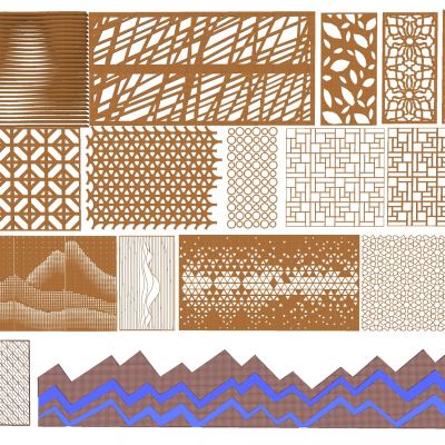 穿孔吧 铝板 景观围墙 冲孔板 隔断屏风 门头 乡村 锈板