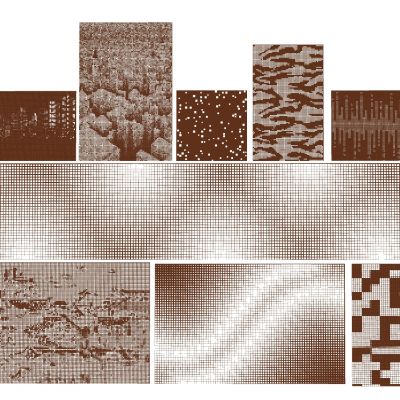 穿孔板 铝板 景观围墙 冲孔板 隔断屏风 门头 建筑表皮 锈板SU模型