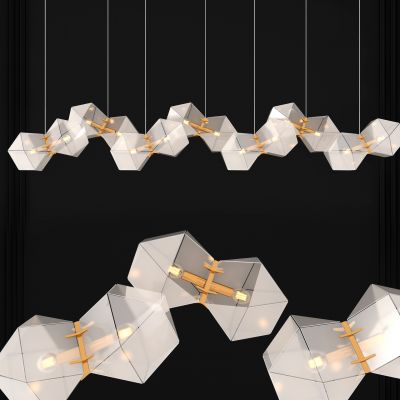 现代磨砂玻璃吊灯