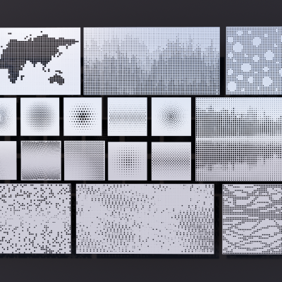 穿孔板 铝板 景观围墙 冲孔板 隔断屏风 门头 建筑表皮 锈板