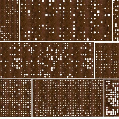 穿孔吧 铝板 景观围墙 冲孔板 隔断屏风 门头 乡村 锈板