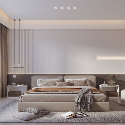 现代极简卧室