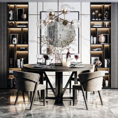 现代高级灰餐厅