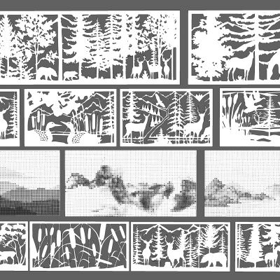 穿孔吧 铝板 景观围墙 冲孔板 隔断屏风