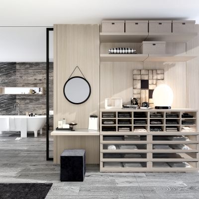 现代衣帽间 卫生间 浴室 梳妆台 衣柜 浴缸