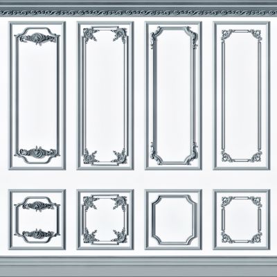 欧式法式雕花线条，石膏线条，护墙板